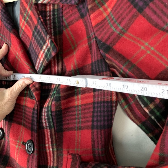 Old Navy Vibrant Plaid Pea Coat - Picture 5 of 9